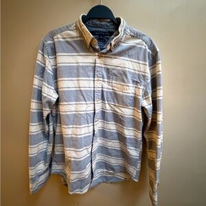 Tommy Hilfiger Men's Blue and White Striped Shirt
